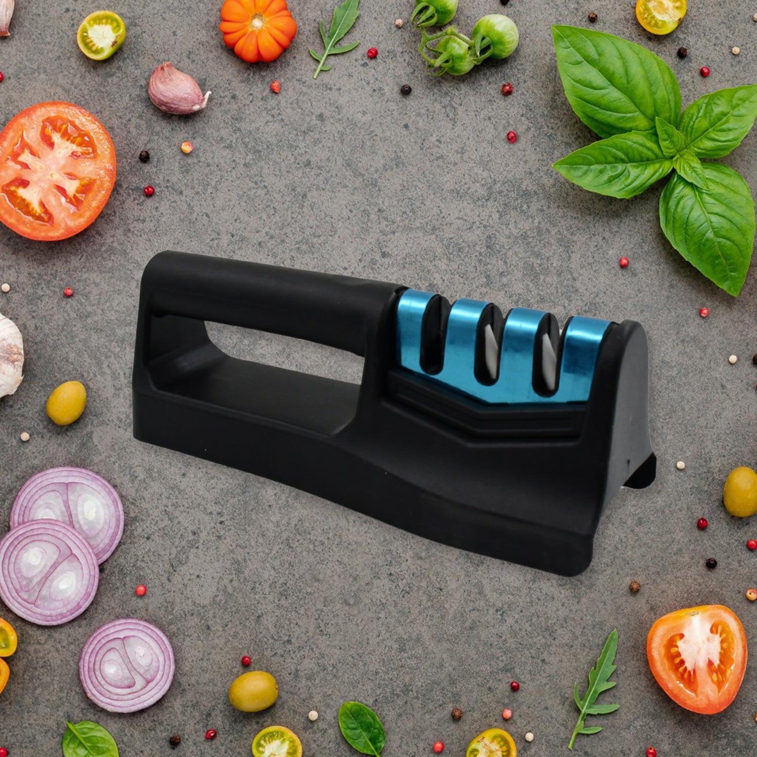 Kitchen Knife Sharpener – Handheld for Chefs & Serrated Knives (1 Pc, Chopper Not Included) Kitchen Knife Sharpener – Handheld for Chefs & Serrated Knives (1 Pc, Chopper Not Included)
